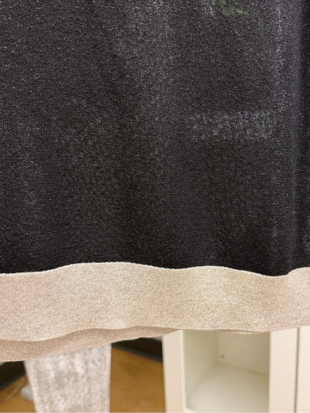 Dries Van Noten Sheer Black Lightweight Sweater W Silver Trim EUC - Picture 16 of 16